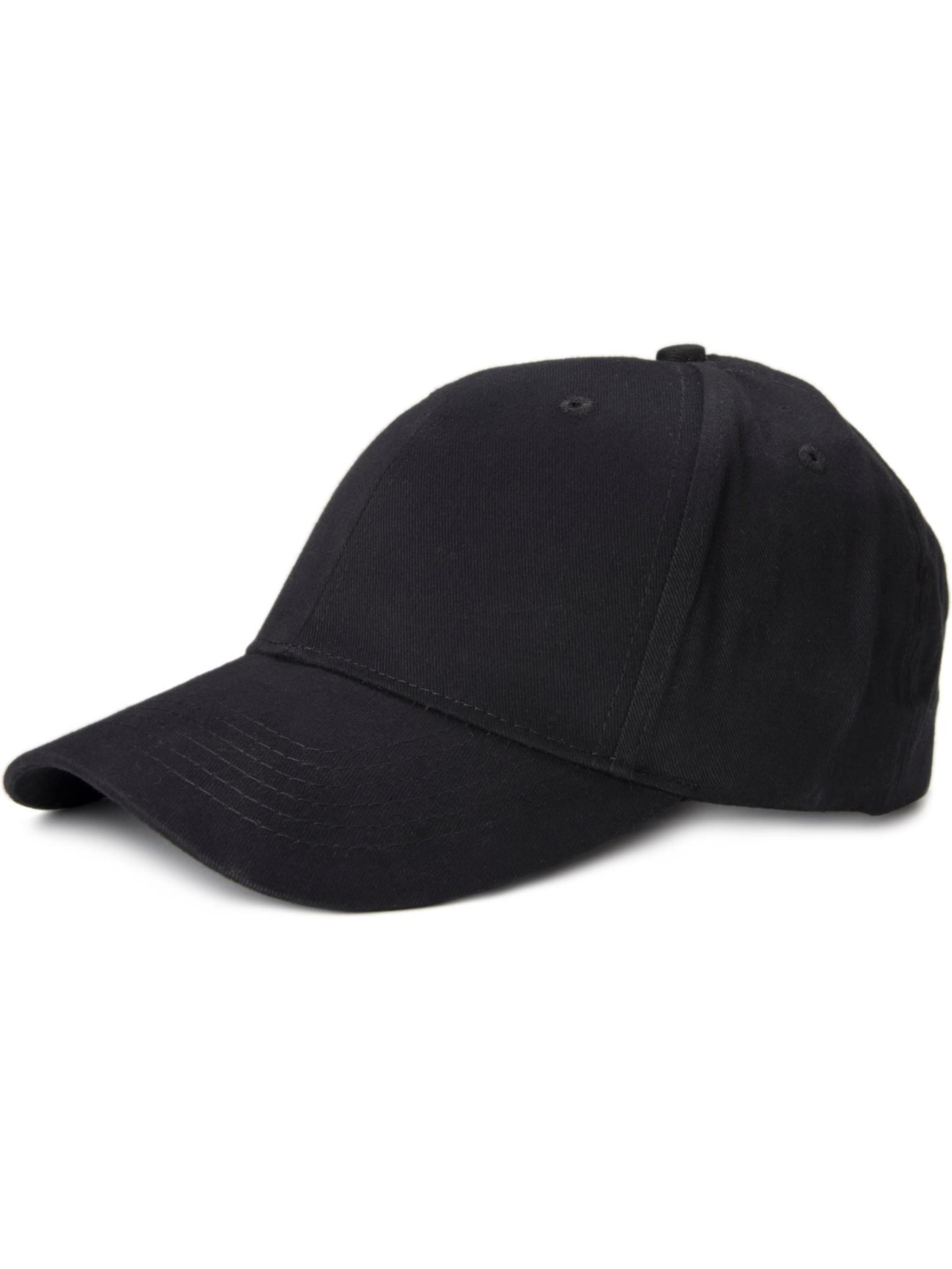 styleBREAKER Cap 'Baseball Cap Einfarbig'‌‌‌‌‌ in Schwarz: Vorderseite