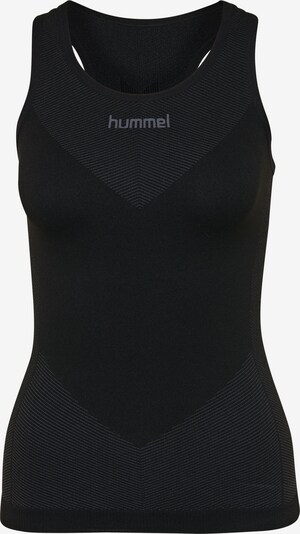 Hummel Sporttop 'First' in de kleur Grijs / Zwart, Productweergave