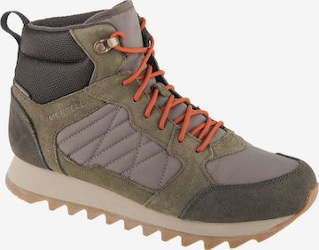 MERRELL Boots 'Alpine Sneaker Mid PLR WP 2' in Groen: voorkant