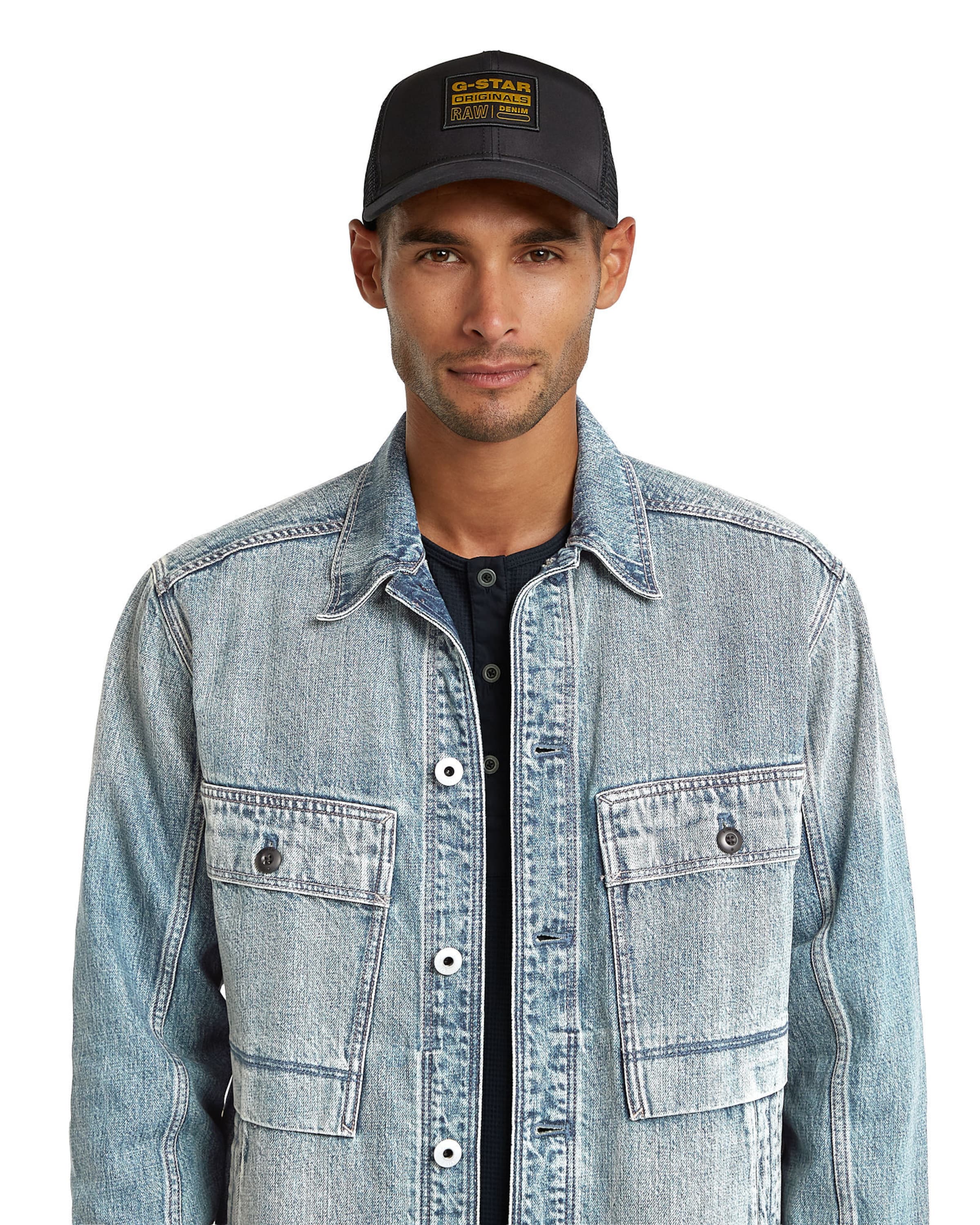 G-STAR Cap 'Baseball Trucker Cap' in Black: front