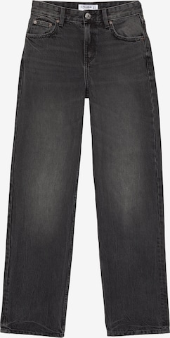 Pull&Bear Regular Jeans in Black: front
