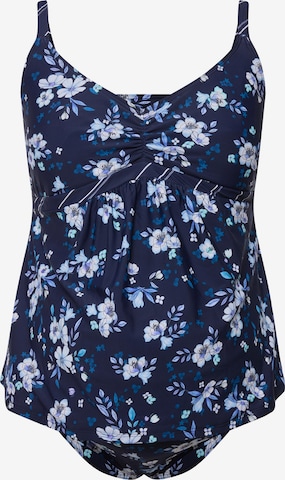 Ulla Popken T-Shirt Bikini in Blau: Vorderseite