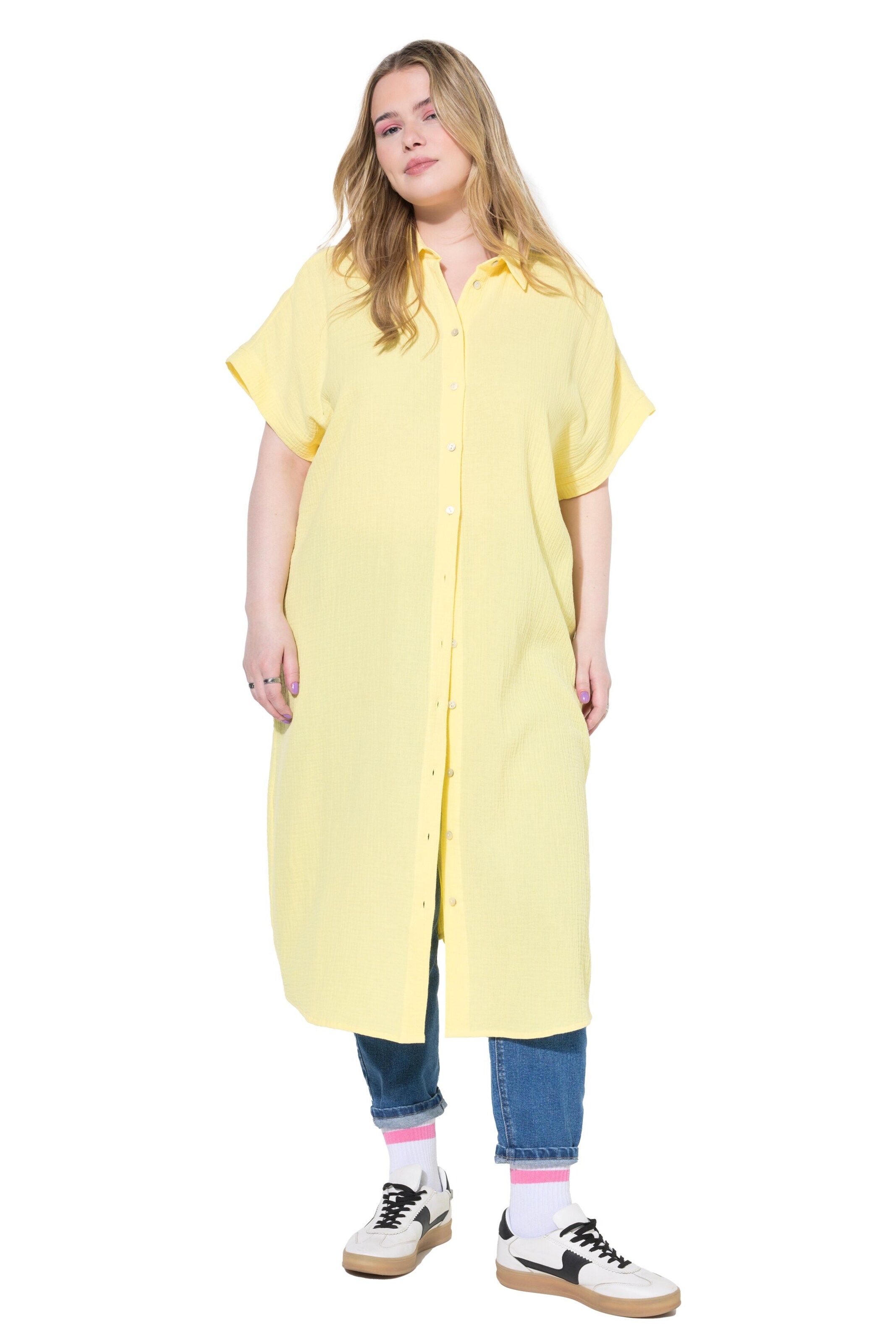 Studio Untold Blousejurk in Geel: voorkant