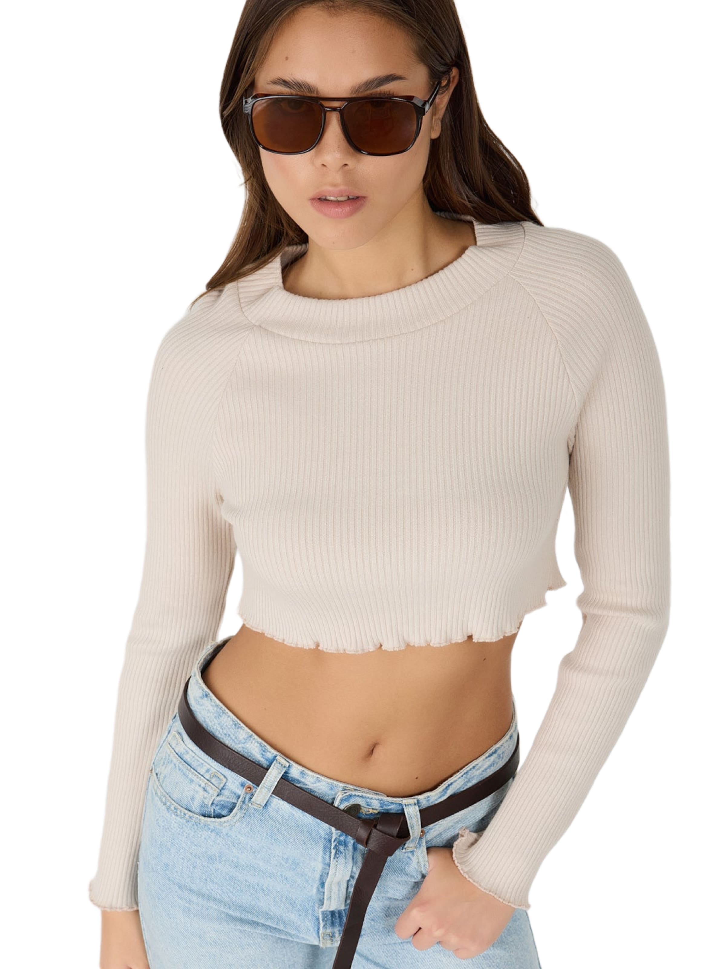 No Matter What Shirt in Beige: front