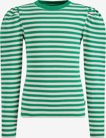 WE Fashion Тениска в зелено: отпред