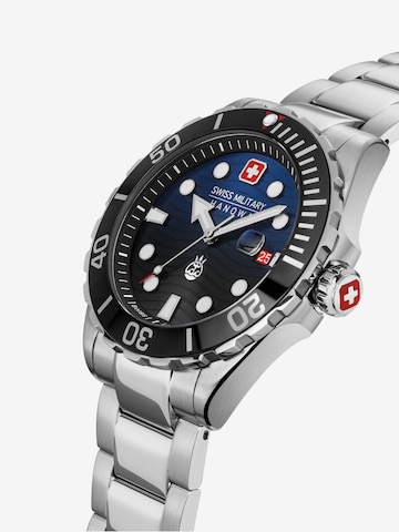 SWISS MILITARY HANOWA Analoog horloge 'Offshore Diver II' in Zilver