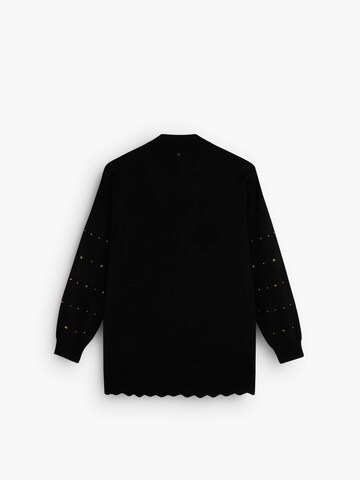 Scalpers Studsstrass Knit Cardigan ' ' in Schwarz