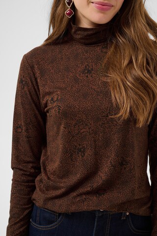 T-shirt 'CRKaus' Cream en marron