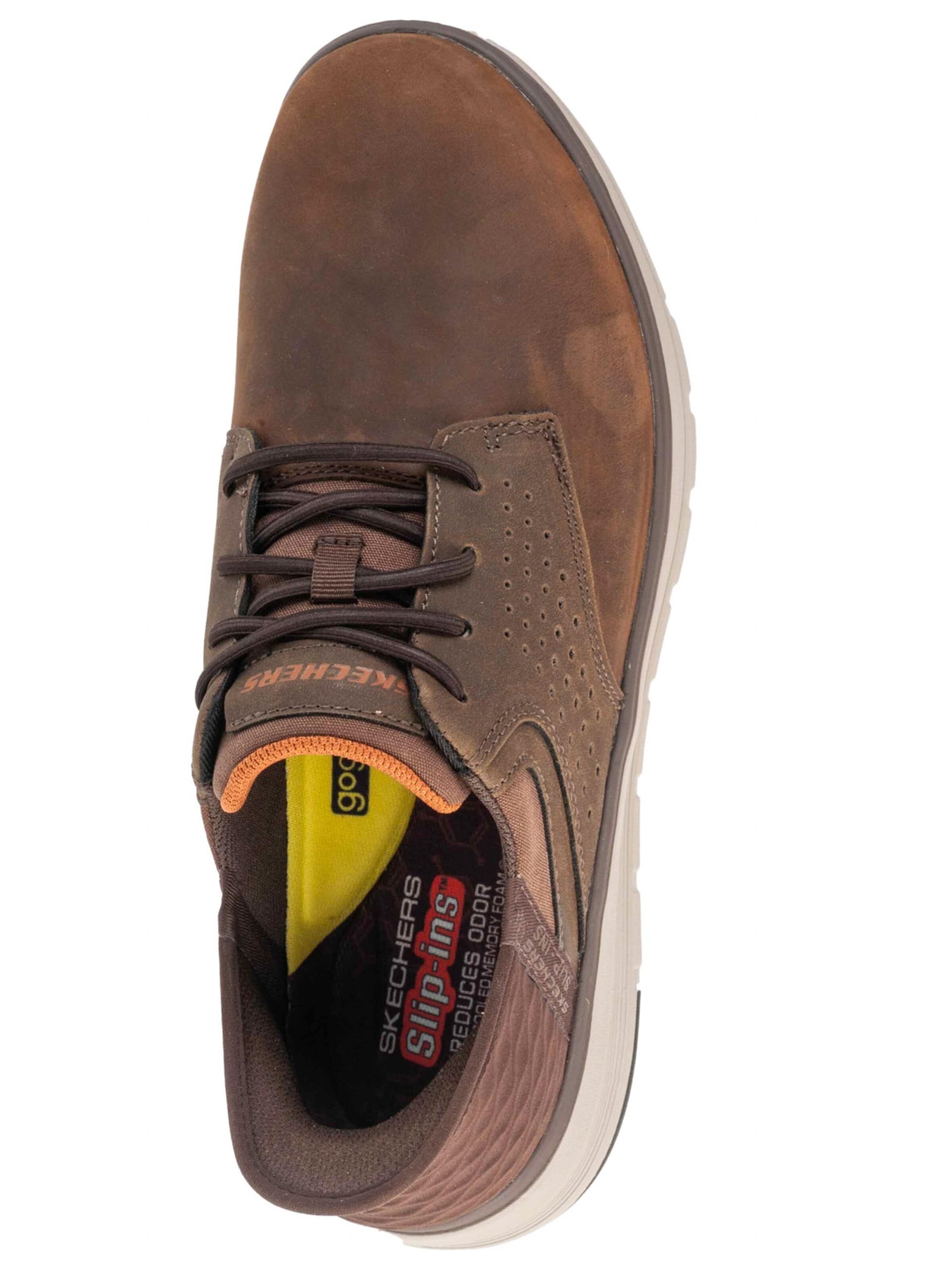 SKECHERS Slip-ons 'Orell - Yates' in Bruin