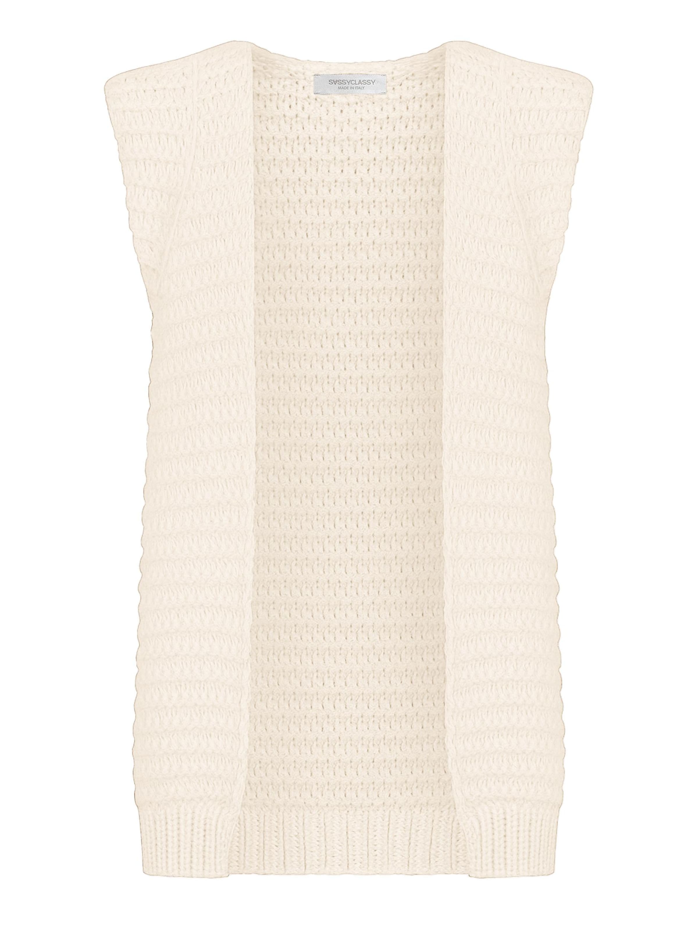 SASSYCLASSY Weste‌‌‌‌ in Weiß: Vorderseite