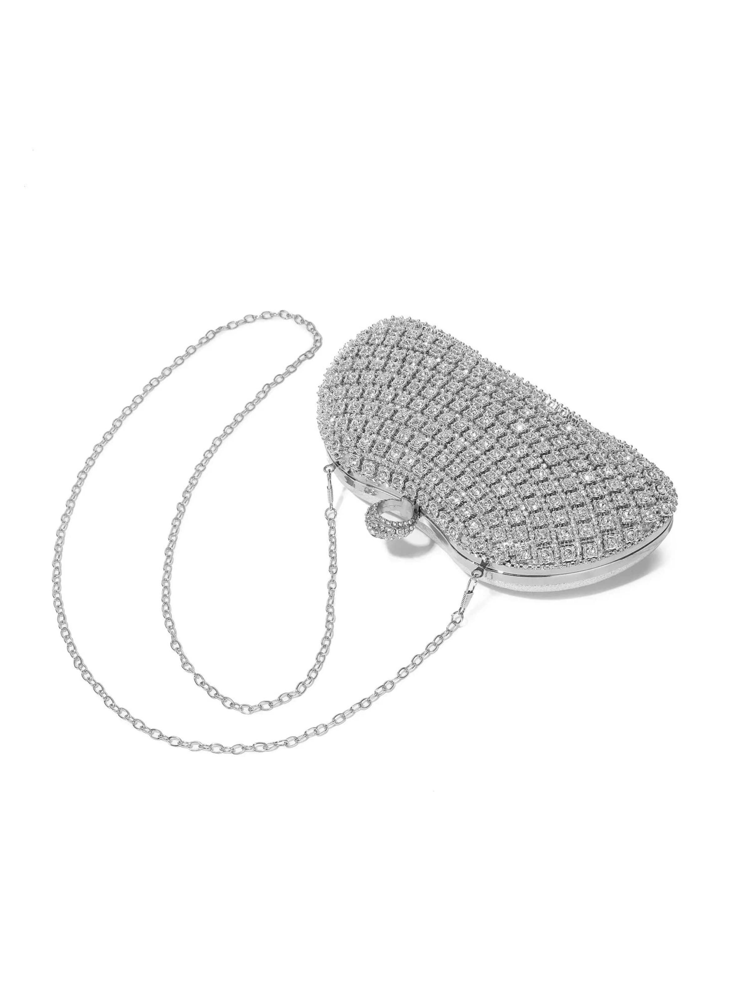 Tomshop24-7 Clutch 'Diamond' in Silver