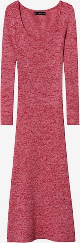 MANGO Knitted dress 'Areniza' in Pink: front