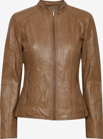 Fransa Between-Season Jacket in Brown: front