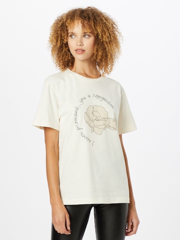 Storm & Marie - Camiseta 'Rosegarden' en blanco: frente