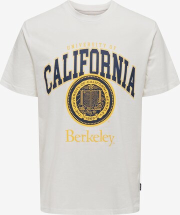 Tricou 'Berkeley' de la Only & Sons pe alb: față