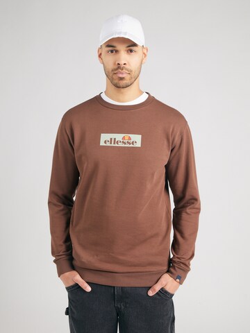 ELLESSE Sweatshirt 'Tablido' in Bruin: voorkant