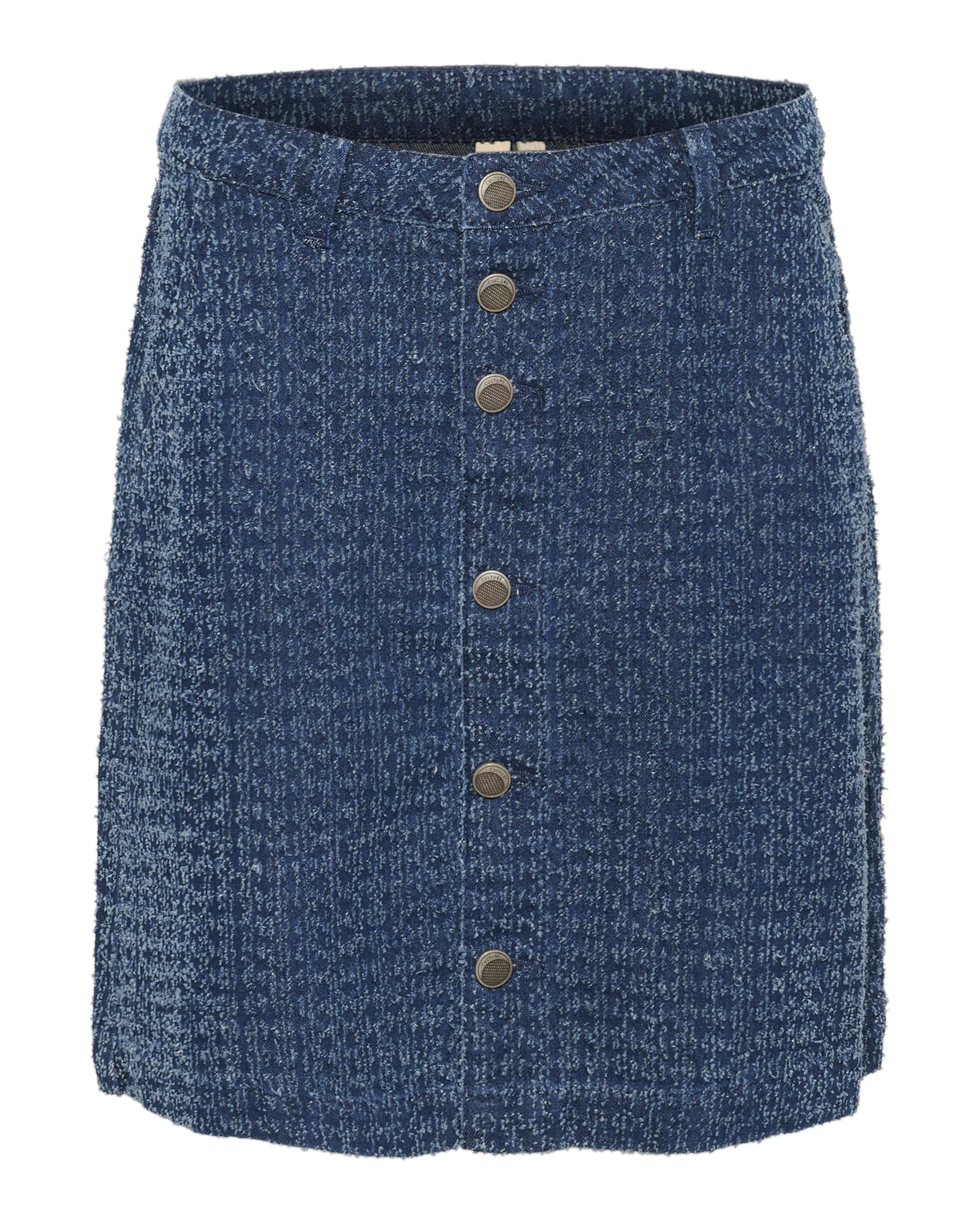 CULTURE Rok 'CUconstance' in de kleur Blauw denim, Productweergave