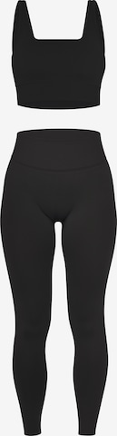 Circle Five Sportanzug 'Scrunch Shape Set (Push-Up Leggings und Medium Support Sport-BH)' in Schwarz: Vorderseite