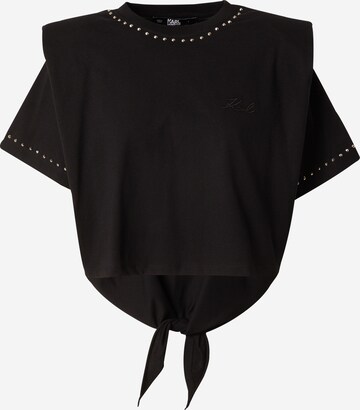 Karl Lagerfeld Paita 'HOTFIX' värissä musta: edessä