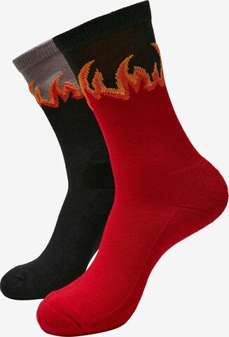 Mister Tee Socken 'Long Flame' in Rot: predná strana