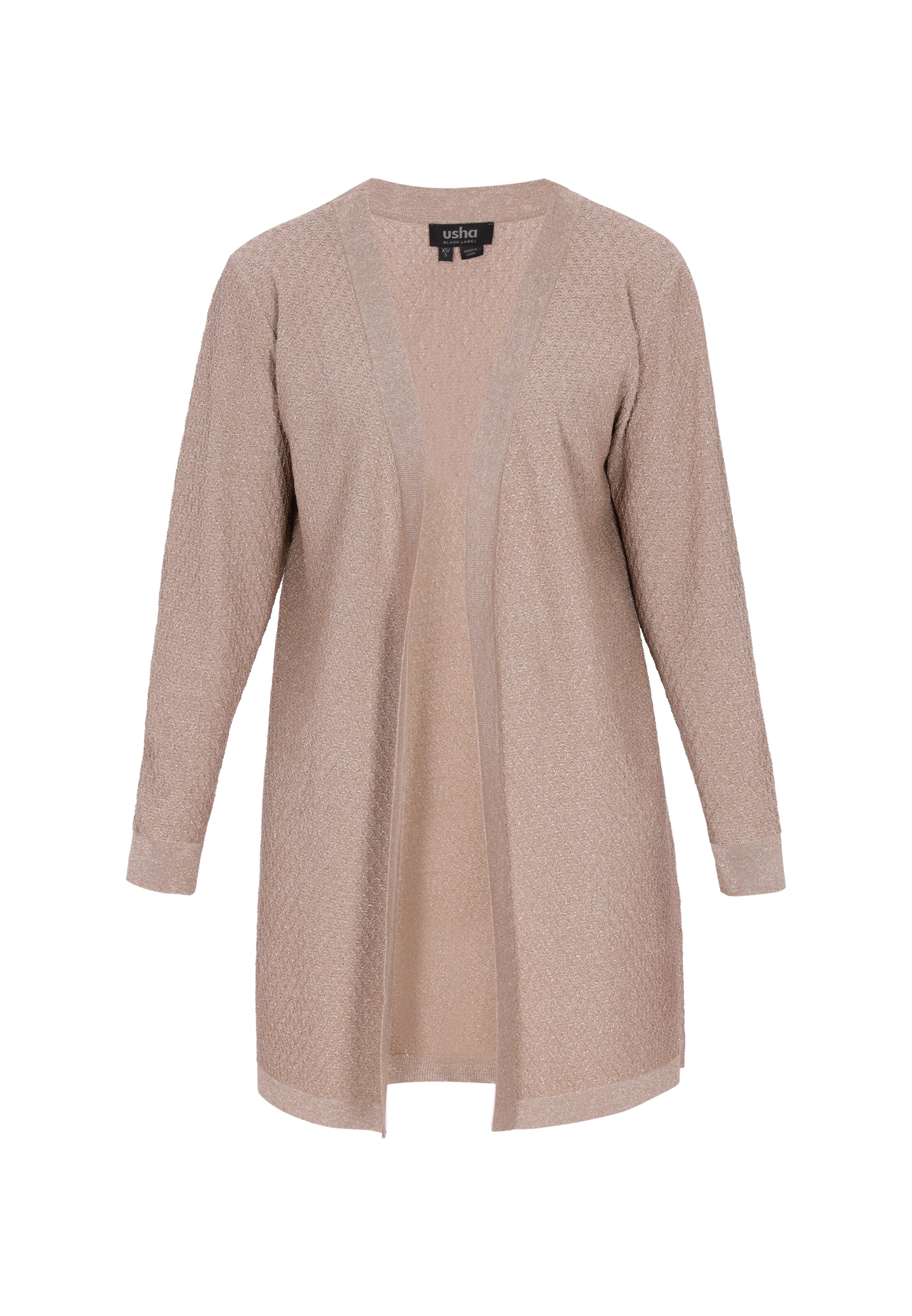 usha BLACK LABEL Gebreid vest 'Classic' in Roze: voorkant