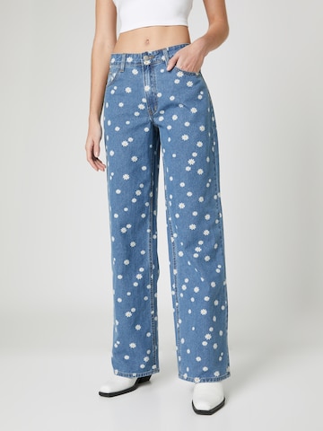 florence by mills exclusive for ABOUT YOU Wide leg Jeans 'Daze Dreaming' in Blue: front