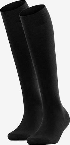 FALKE Knee High Socks in Black: front