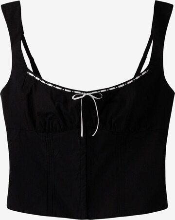 Camicia da donna di Bershka in nero: frontale