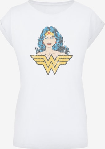 T-shirt 'DC Comics Superhelden Wonder Woman Gaze' F4NT4STIC en blanc : devant