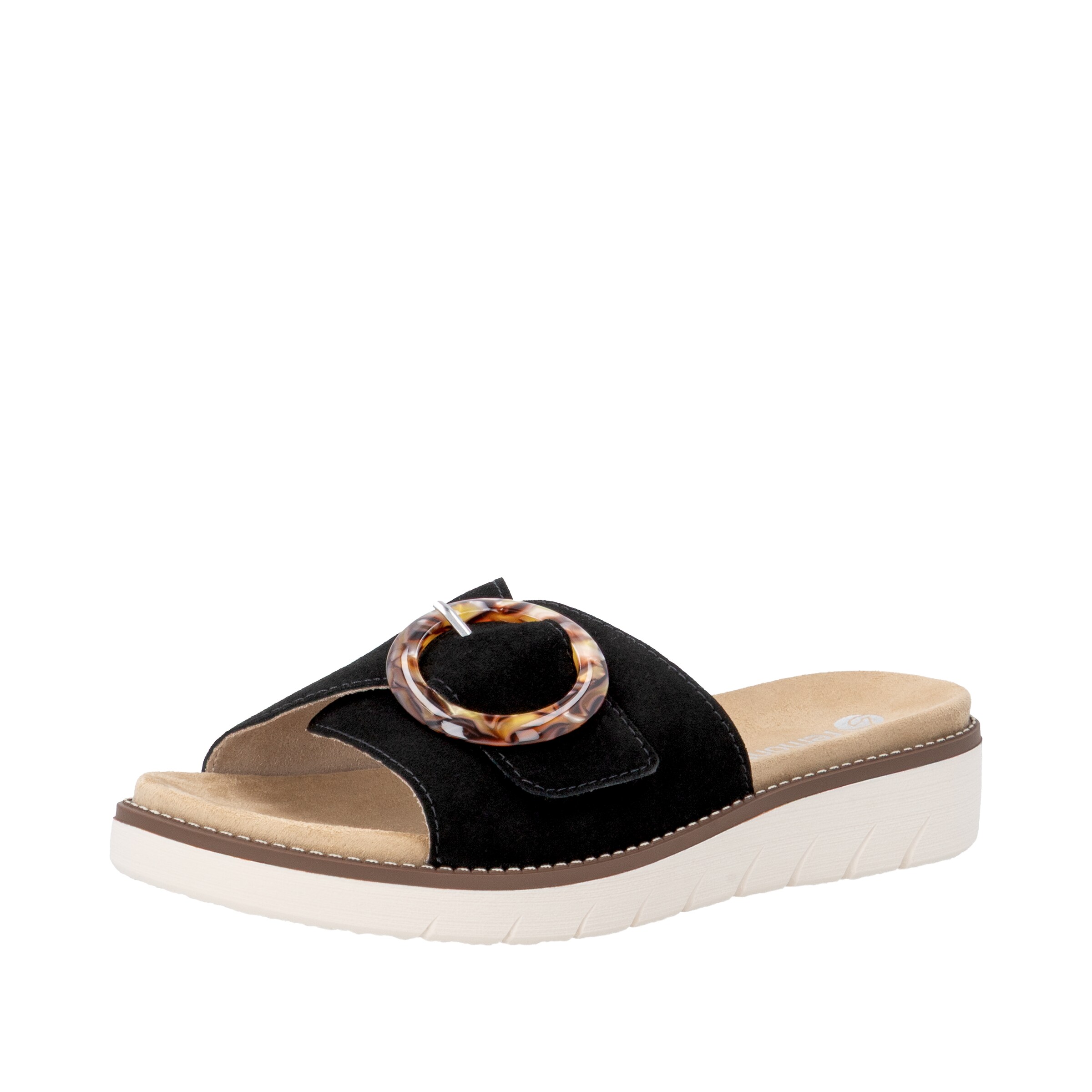 REMONTE Pantolette 'D2042' in Schwarz: Vorderseite