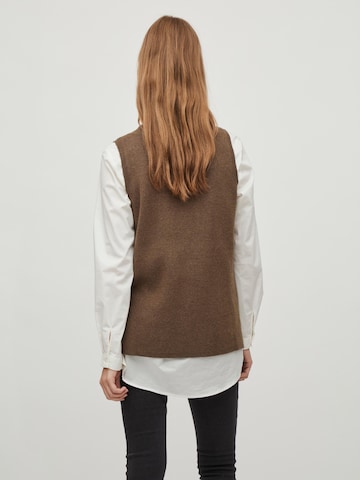 VILA Knitted Vest in Brown