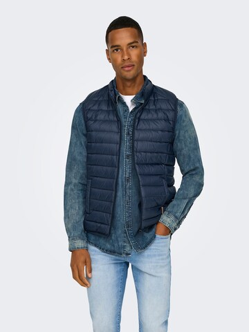 Gilet 'ONSGavin' Only & Sons en bleu : devant