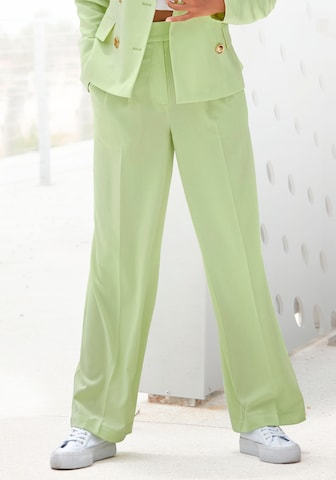 LASCANA Laiad sääred Viikidega püksid, värv roheline: eest vaates