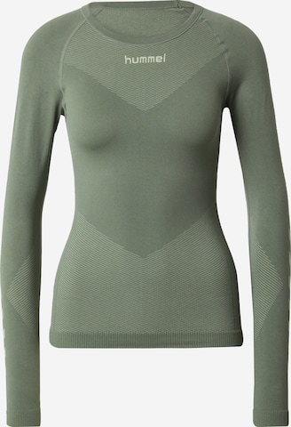 Hummel - Camiseta funcional en verde: frente