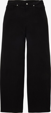 TOM TAILOR DENIM - Pierna ancha Pantalón en negro: frente