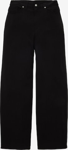 TOM TAILOR DENIM Wide leg Trousers in Black: front