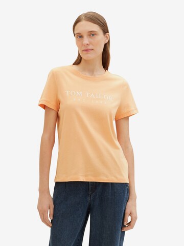 T-shirt TOM TAILOR en orange : devant