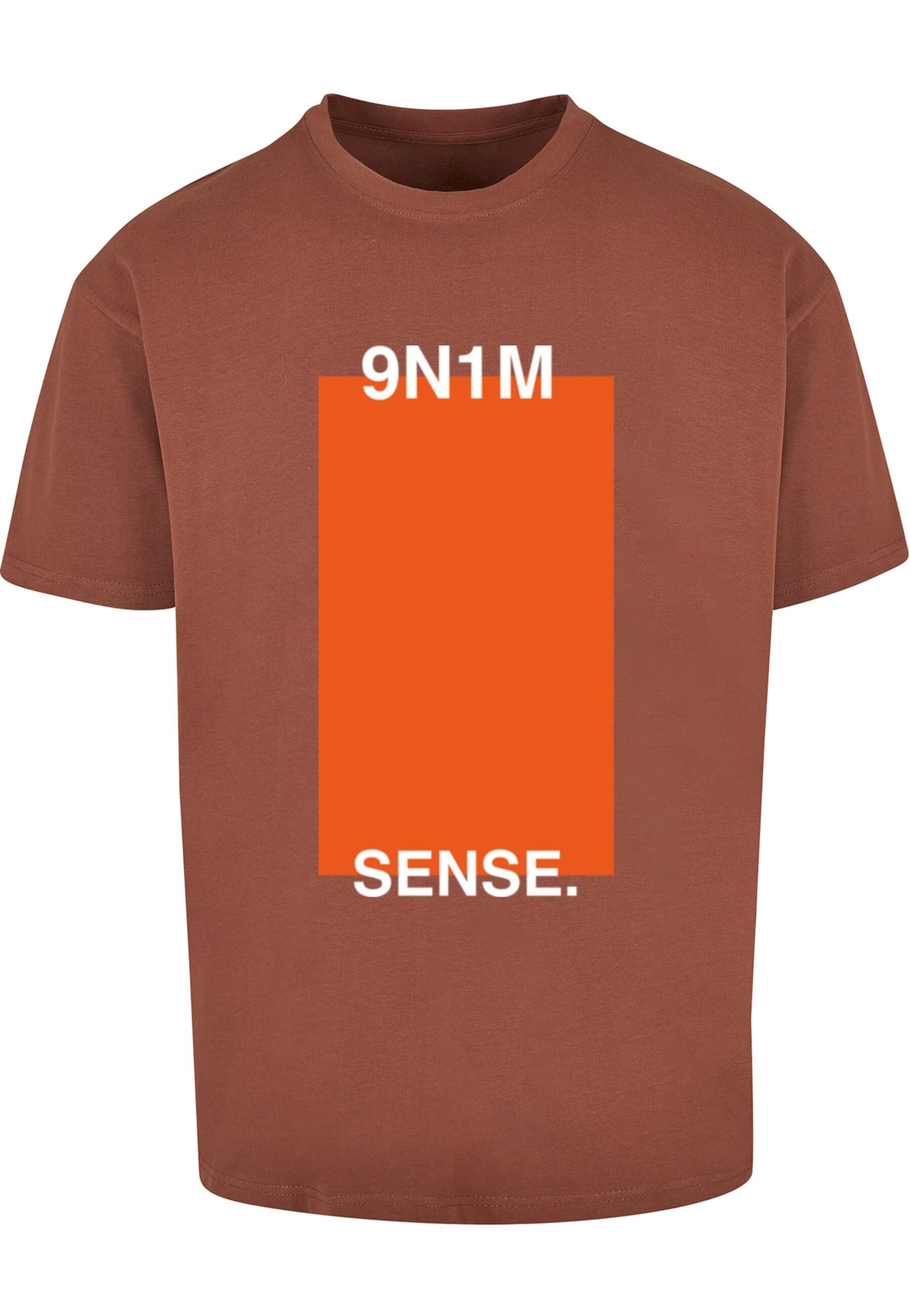 Maglietta 'Orange Square Tee 2' di 9N1M SENSE in marrone: frontale
