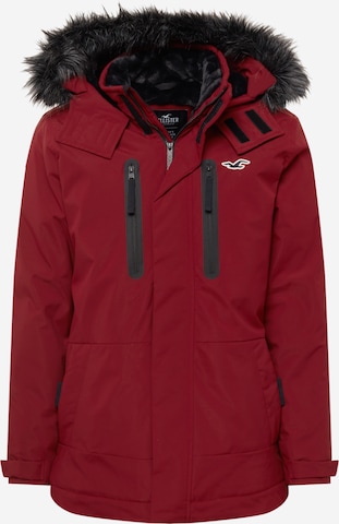 HOLLISTER Winter Parka in Red: front