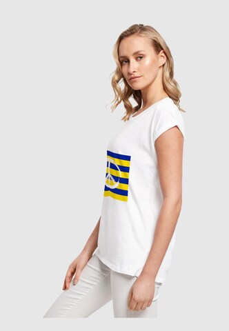 Merchcode Shirt 'Ladies Peace - Stripe Peace' in Weiß