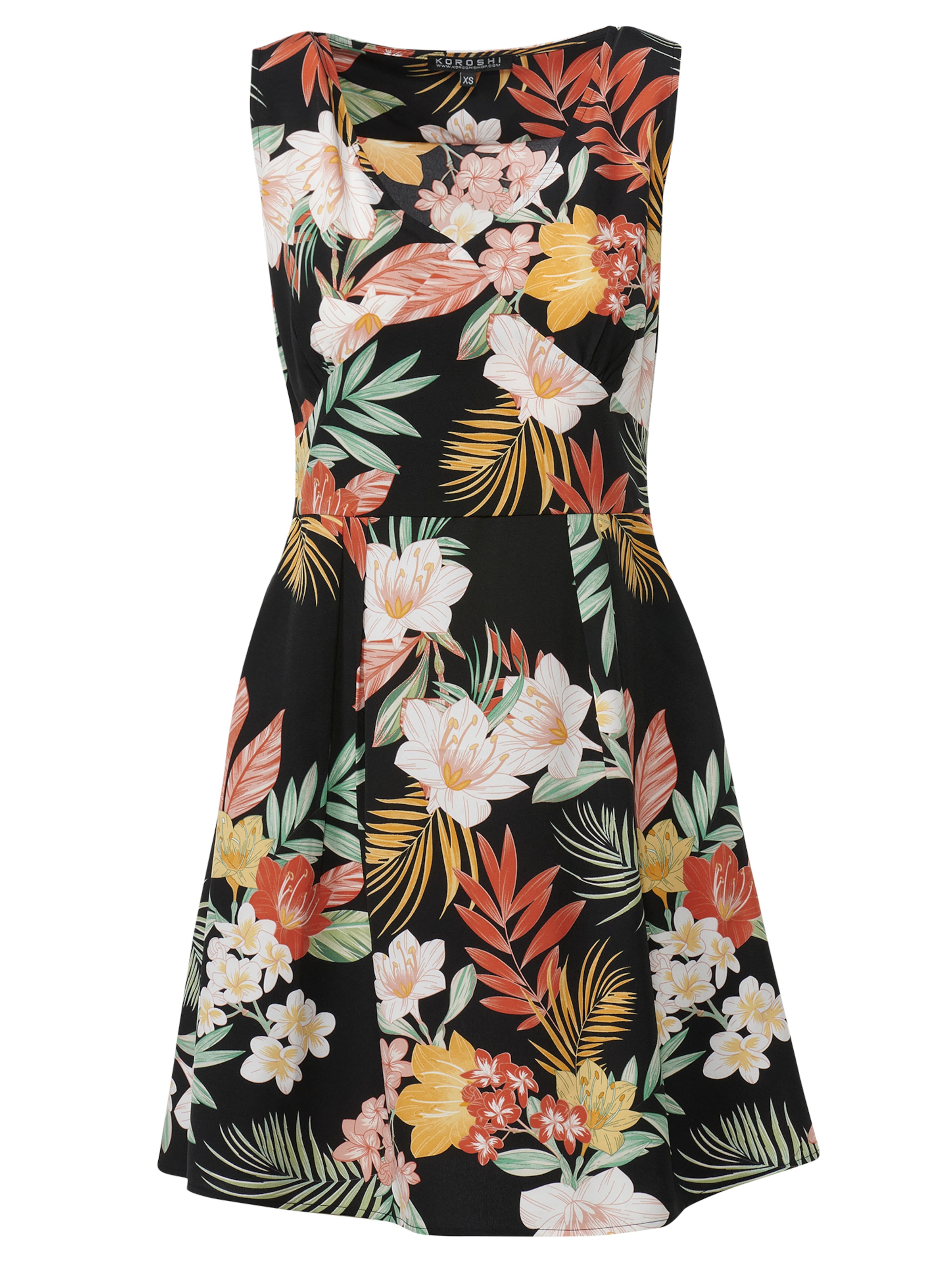 juoda KOROSHI Vasarinė suknelė: priekis