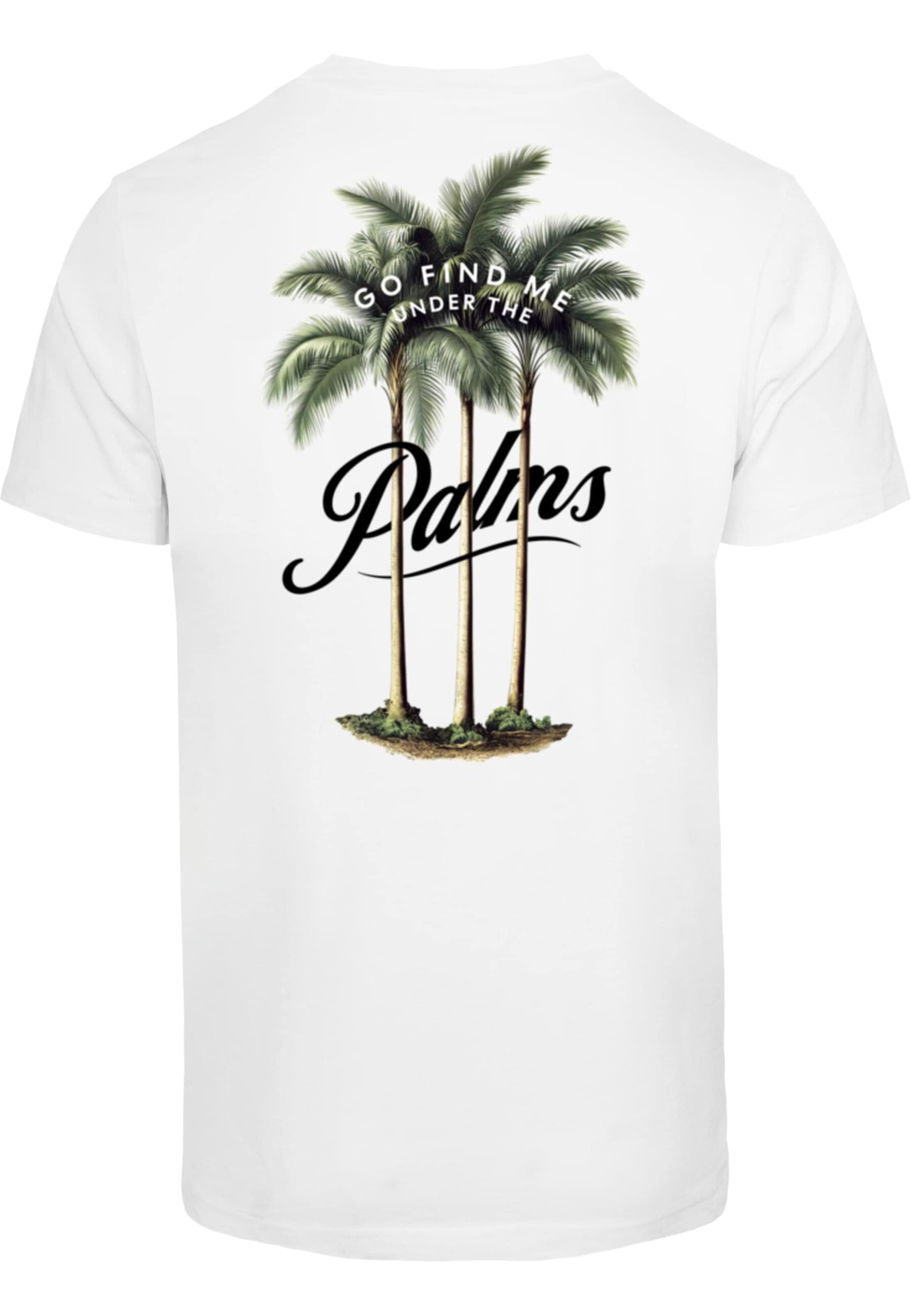 Maglietta 'Three Palms' di Mister Tee in bianco