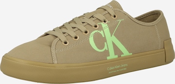 Calvin Klein Jeans - Zapatillas deportivas bajas en beige: frente