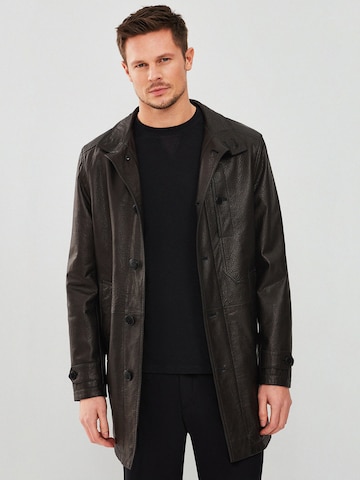 Derimod Mantel in Schwarz: Vorderseite