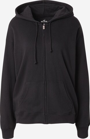 HOLLISTER Sweat jacket in Black: front