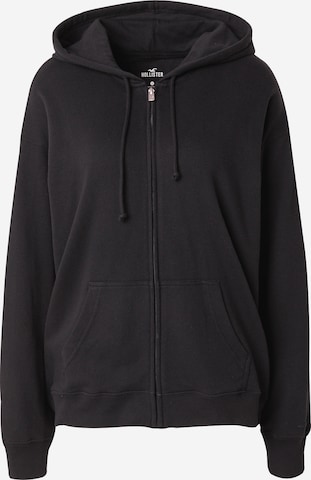 Veste de survêtement HOLLISTER en noir : devant