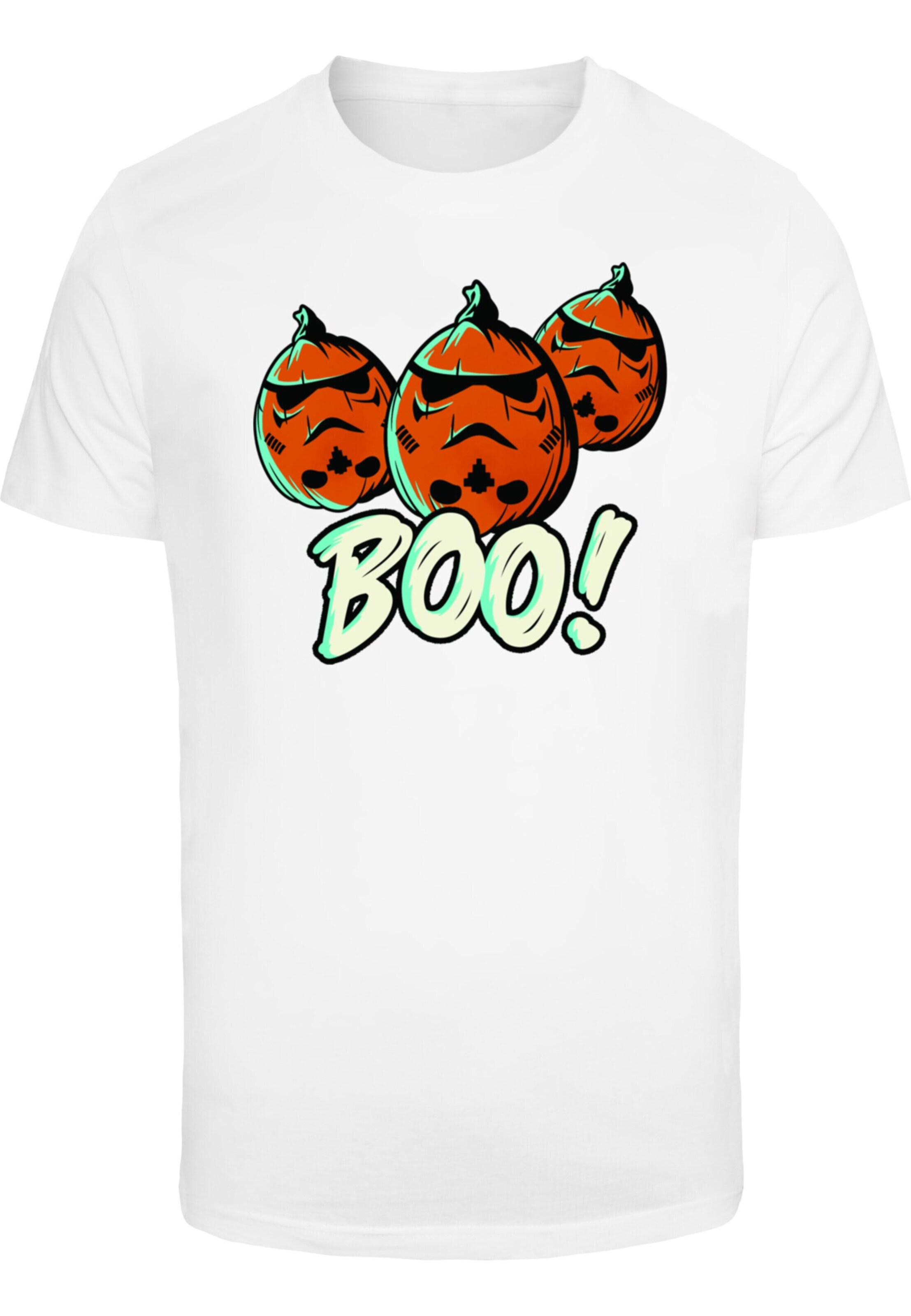 ABSOLUTE CULT Shirt 'Halloween Pumpkins' in White: front