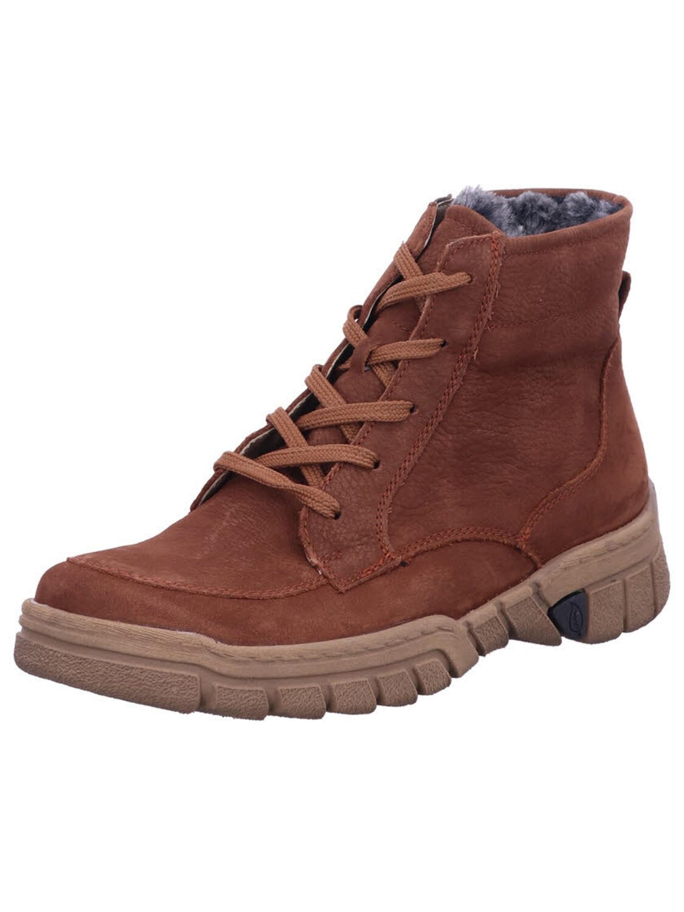 Baskets hautes 'Schnürschuh Damen 904801-165/082 Nubukleder in braun' WALDLÄUFER en marron : devant