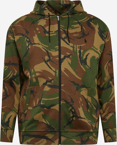 Polo Ralph Lauren Big & Tall Sudadera con cremallera en marrón / caqui / oliva, Vista del producto