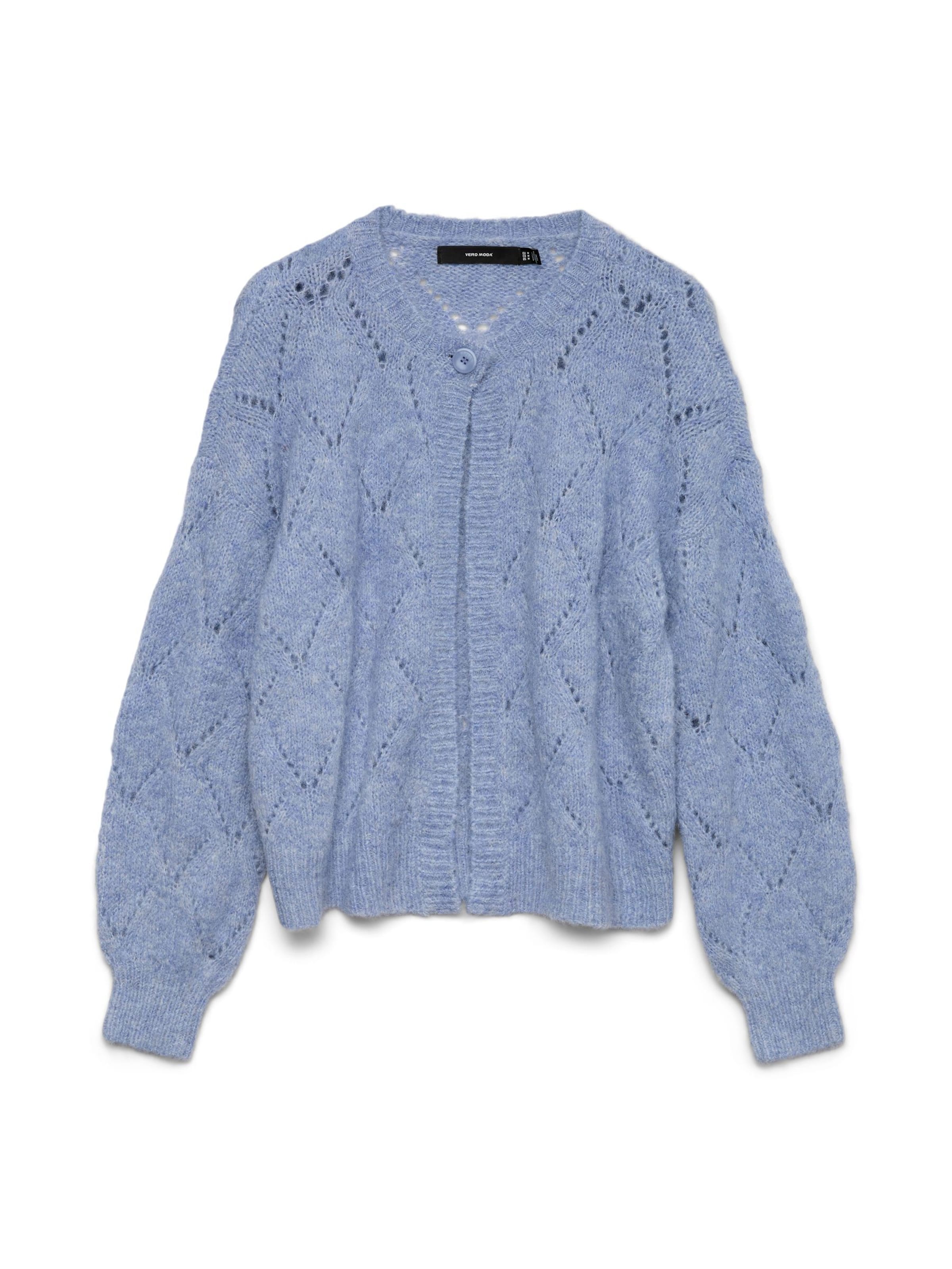 VERO MODA Strickjacke 'VMShell' in Blau: Vorderseite